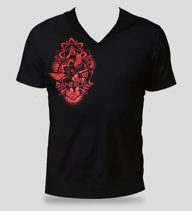 aneros-t-shirt-col-v-officiel-coton-noir-taille-m image 1