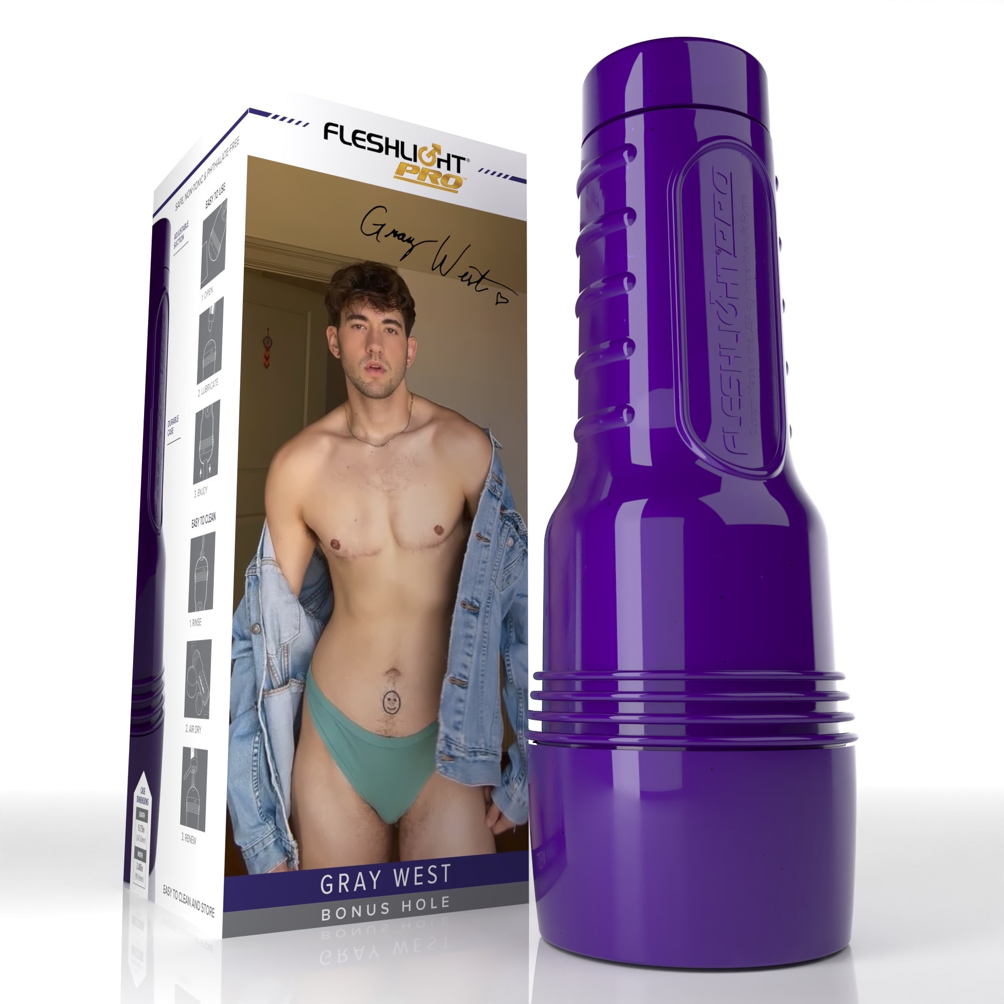 fleshlight-pro-gray-west-masturbateur-bonus-hole image 1