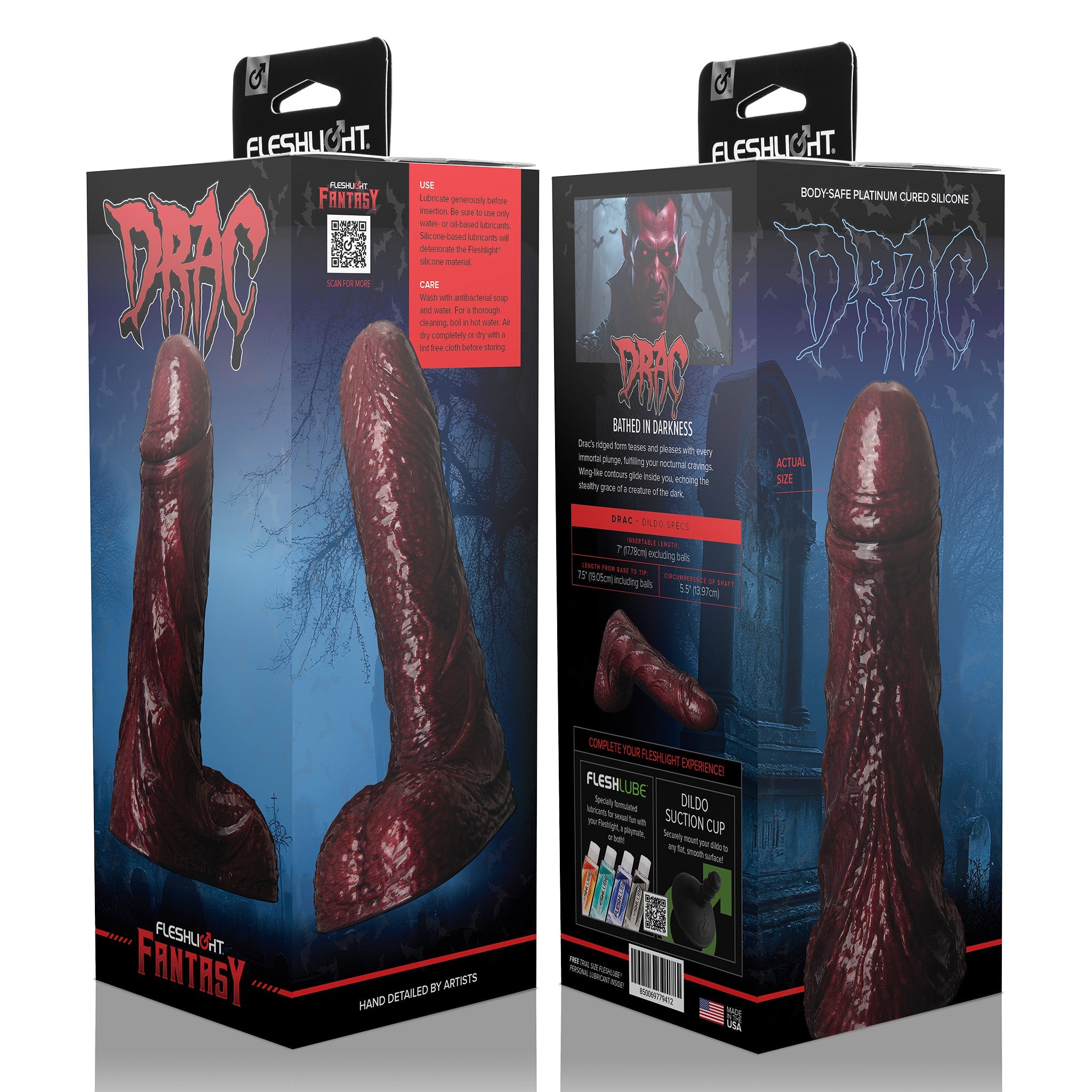 fleshlight-fantasy-drac-gode-silicone-vampire-ventouse image 5